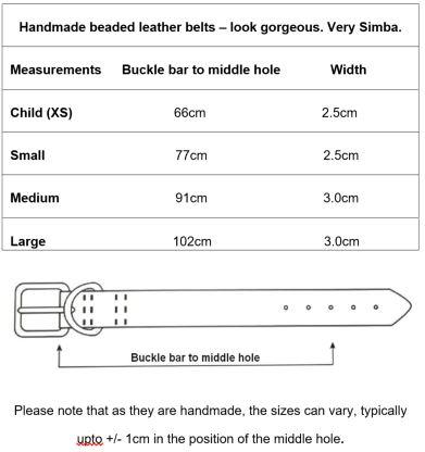 Belts sizing guide