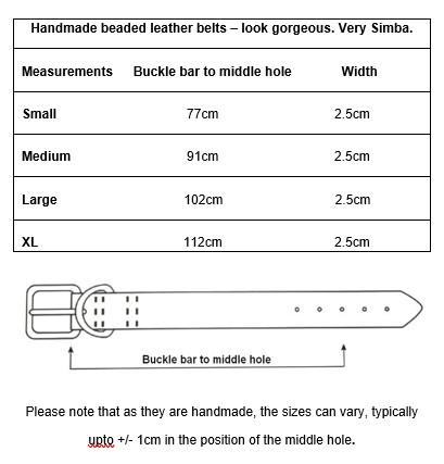 Belts sizing guide